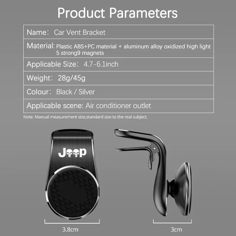 Support Téléphone Jeep Magnétique 360°