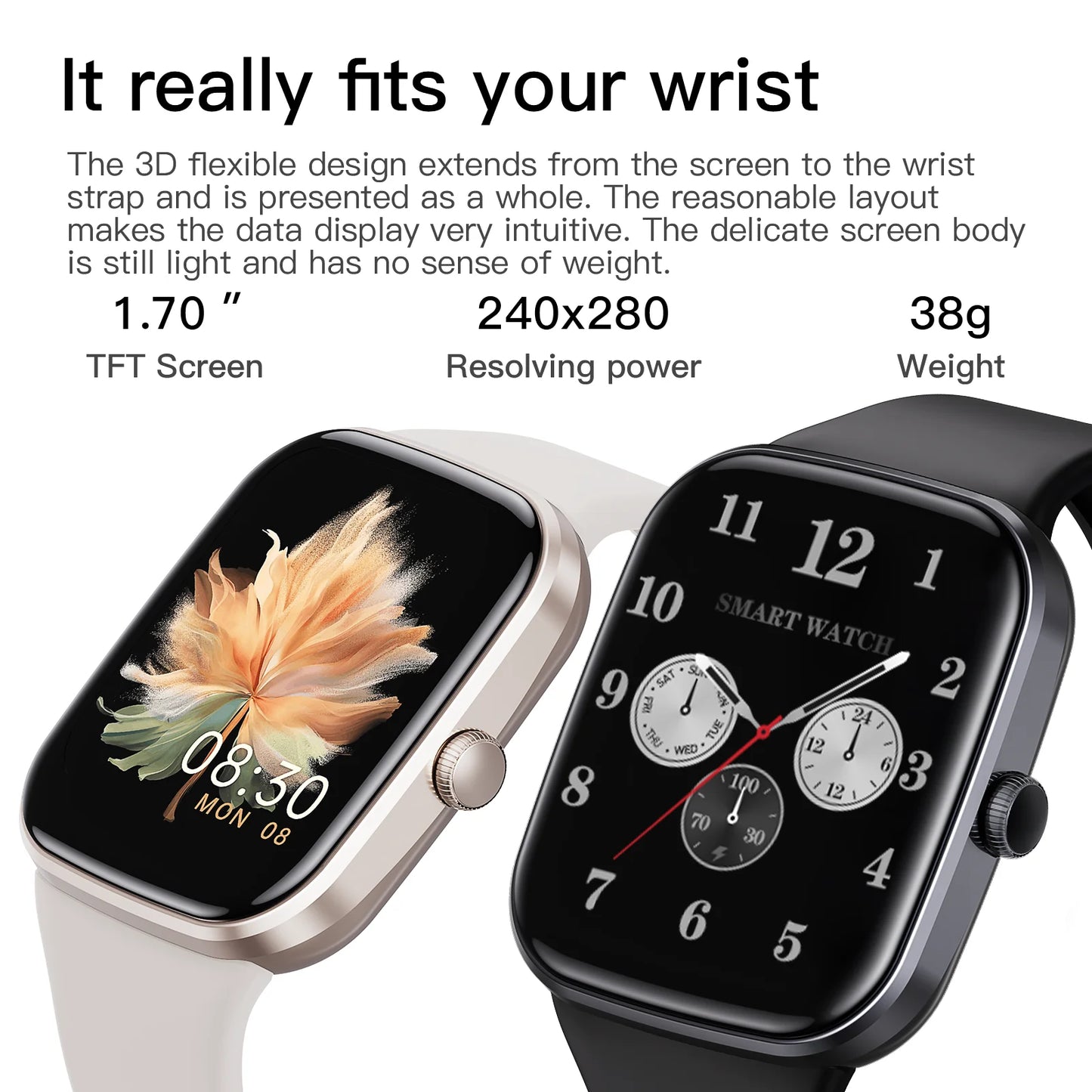 Montre Connectée EFFEOKKI – Élégante & Compatible iOS/Android