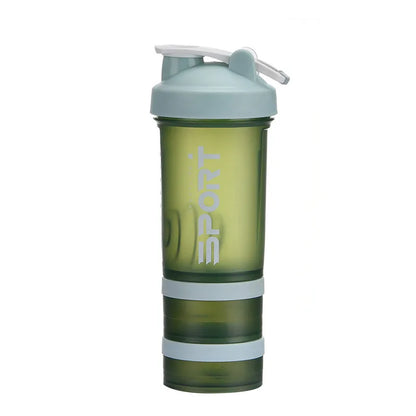 Bouteille de Sport 500ML 3 Couches | Shaker Protéines Portable Sans BPA