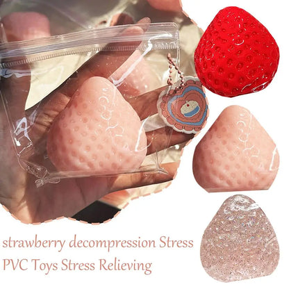 Balle Anti-Stress Fraise – Mignonne & Relaxante
