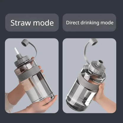 Gourde 2L avec Paille – Grande Capacité École & Sport | Eco-Friendly