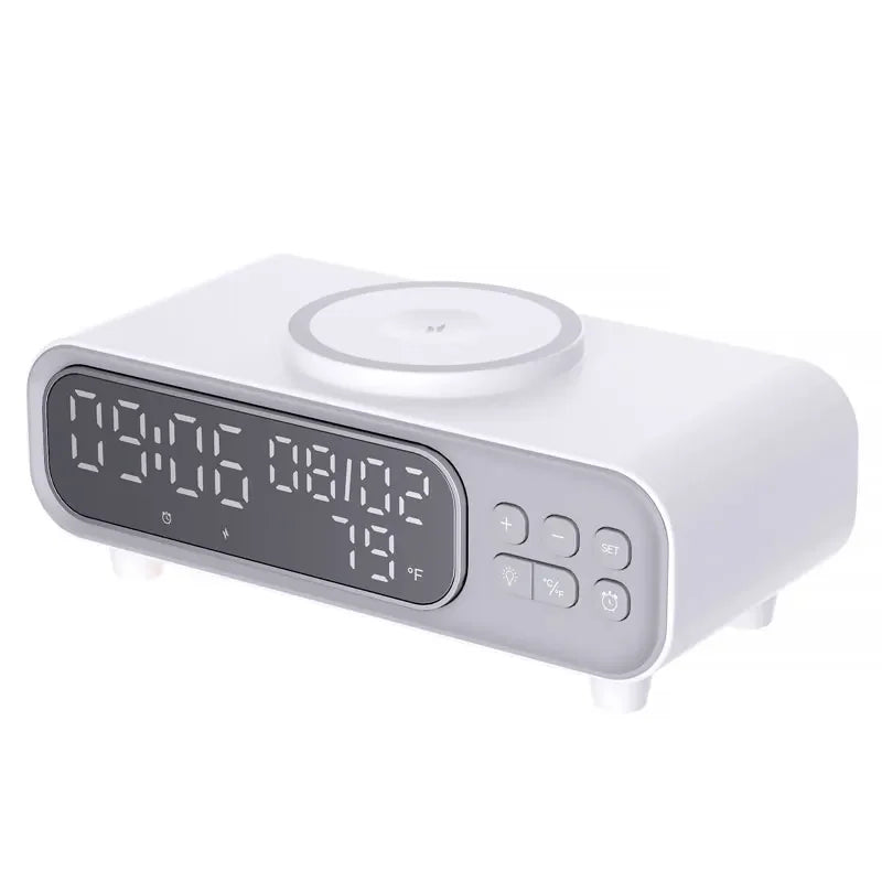 Chargeur Sans Fil 15W & Réveil LED – Dock iPhone