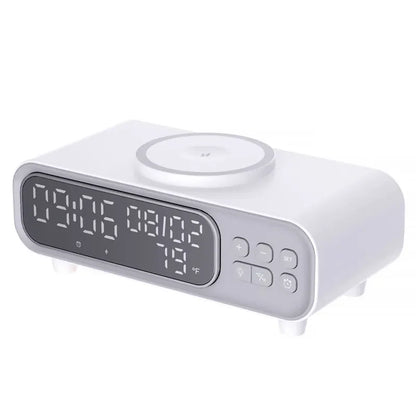 Chargeur Sans Fil 15W & Réveil LED – Dock iPhone