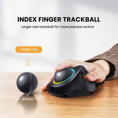 Souris Ergonomique Sans Fil SEENDA EM03 – Trackball Rechargeable Multi-Appareils