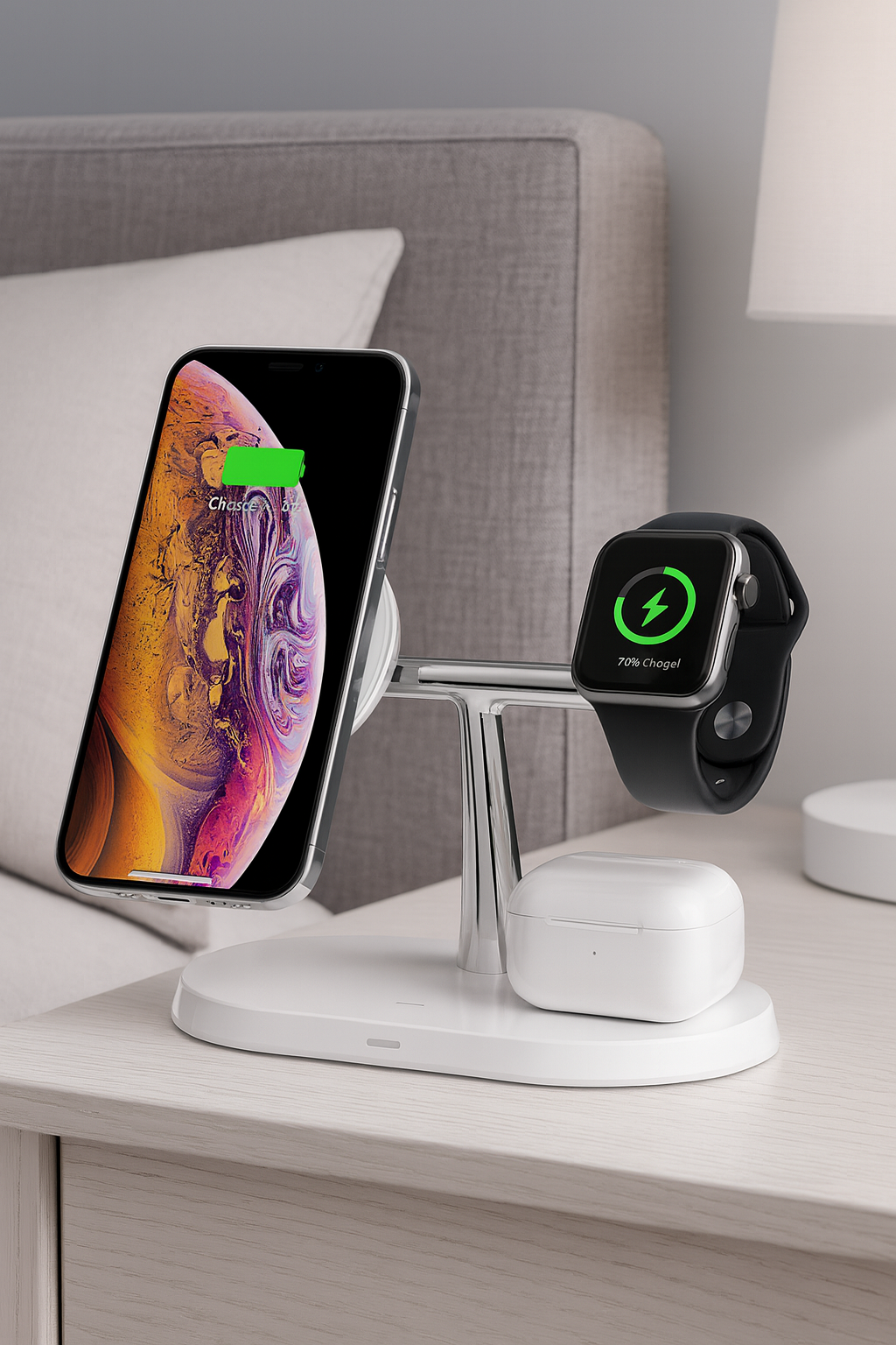 Station de charge sans fil 3-en-1 15W pour iPhone, Watch & AirPods