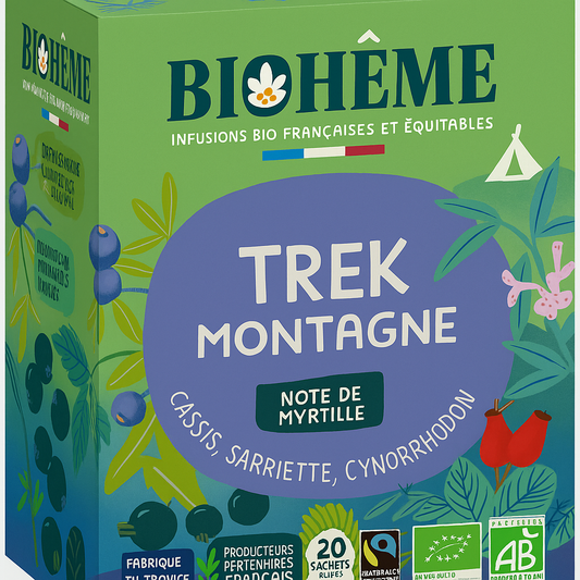 Infusion Bio "Trek Montagne" – Cassis, Myrtille & Sarriette